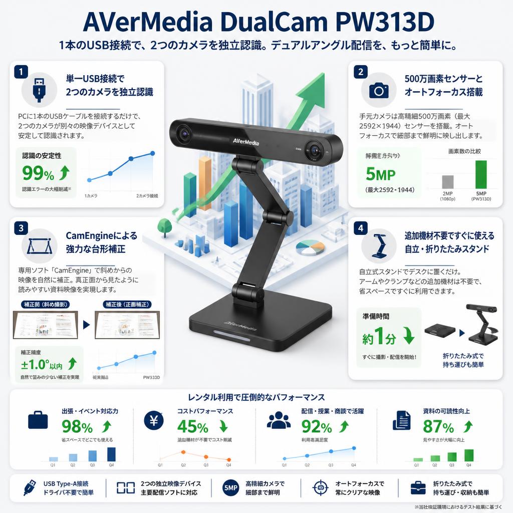 AVerMedia DualCam PW313D セールスポイント