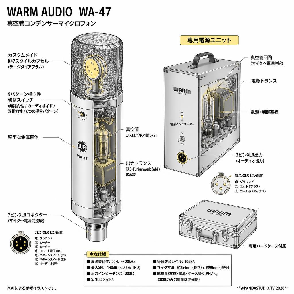 WARM AUDIO  WA-47 スペック