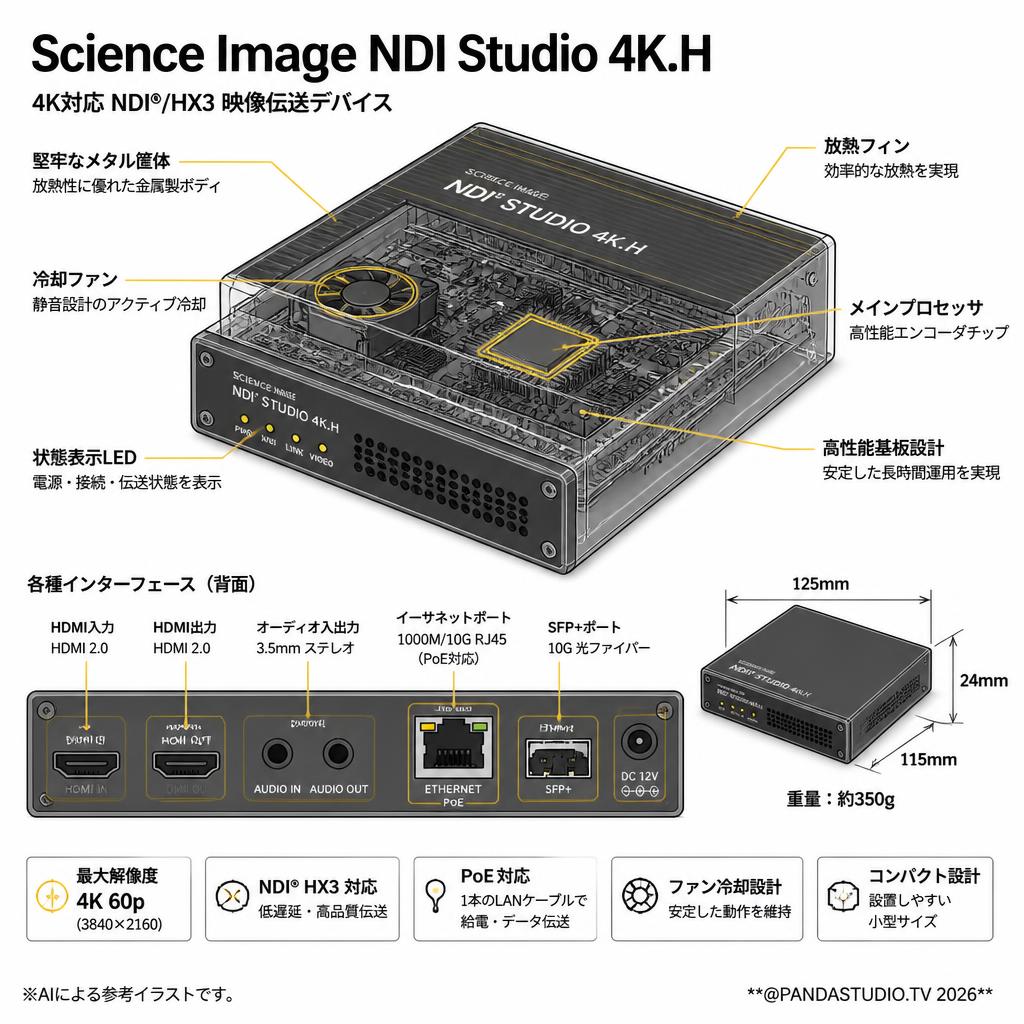 Science Image NDI Studio 4K.H スペック