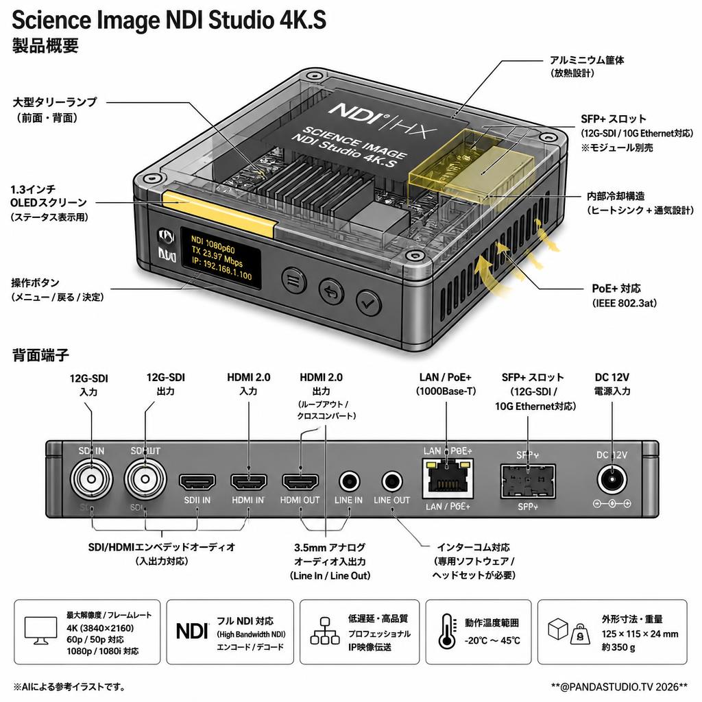 Science Image NDI Studio 4K.S スペック