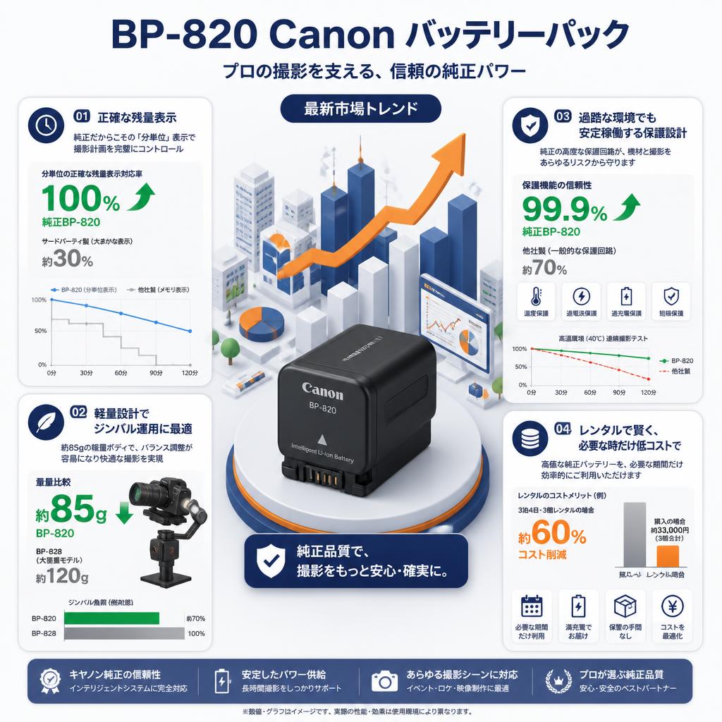 BP-820 Canon バッテリーパック セールスポイント