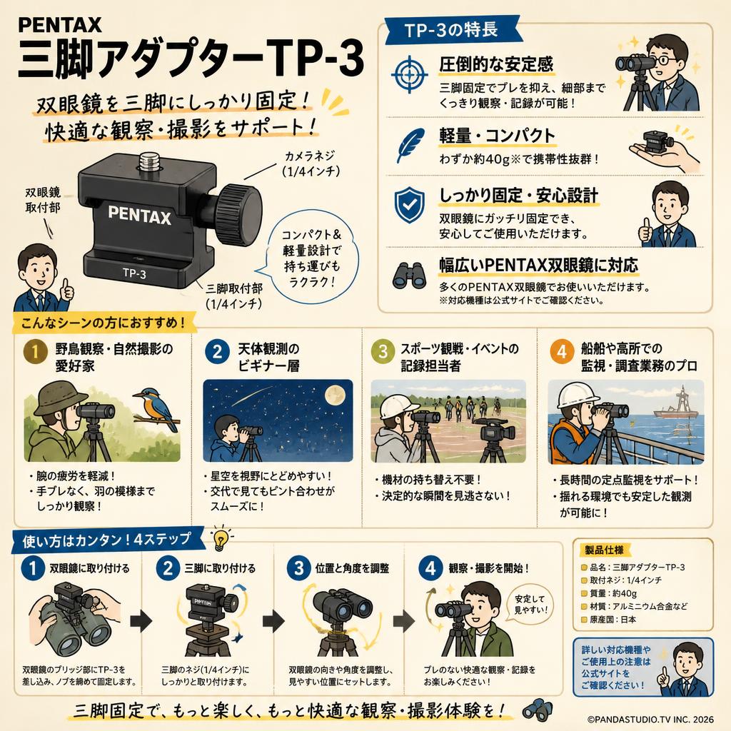 PENTAX 三脚アダプターTP-3 おもな対象のお客様