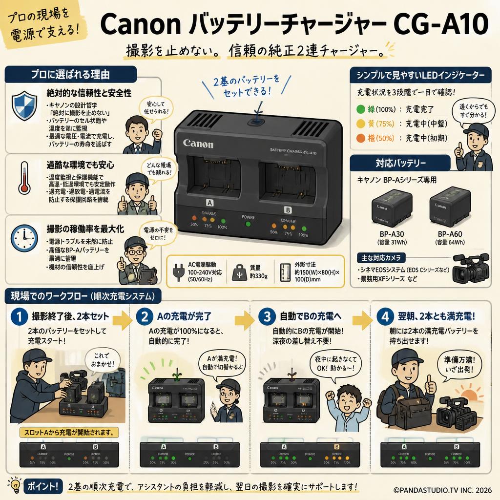 Canon バッテリーチャージャー CG-A10 概要
