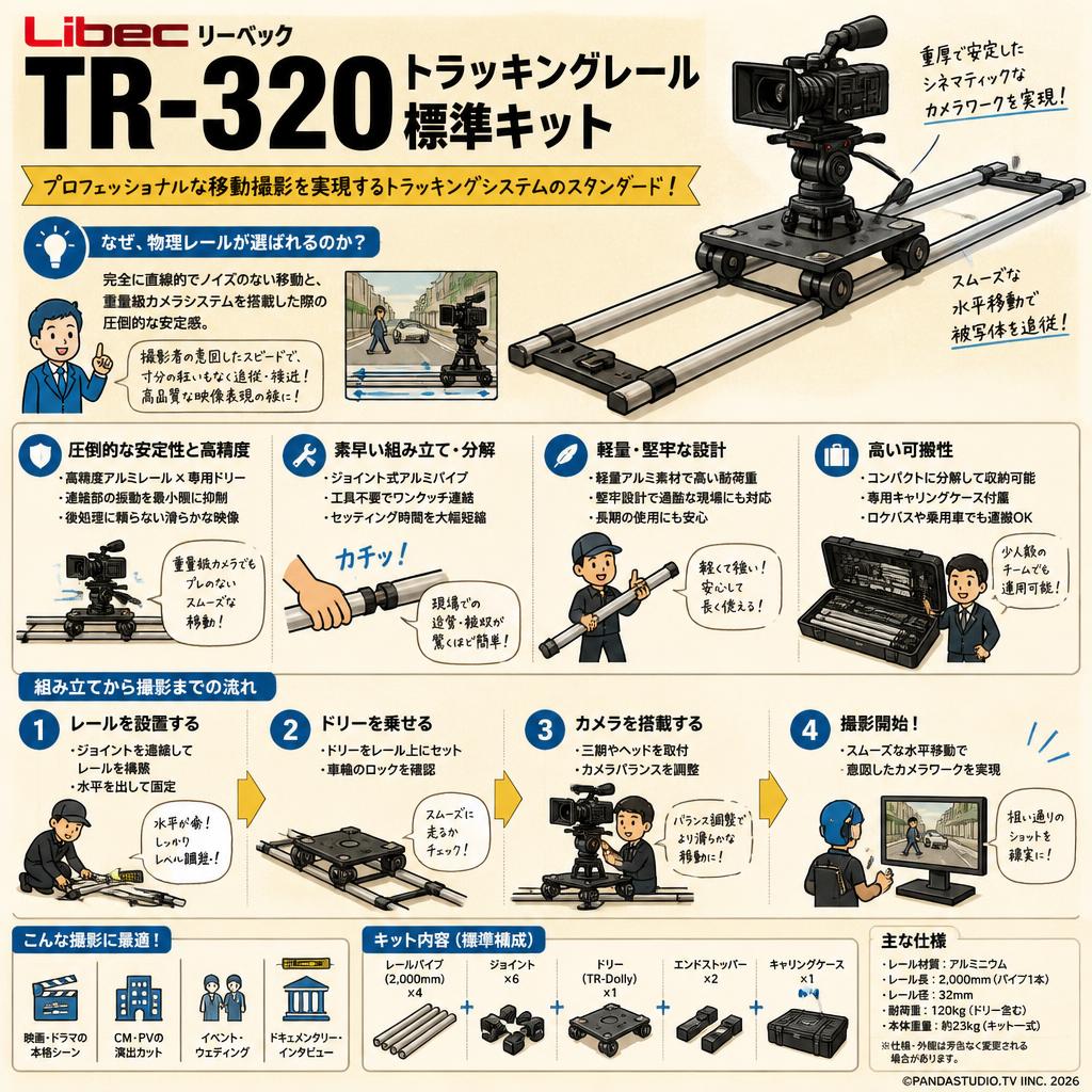 Libec リーベック TR-320トラッキングレール標準キット 概要