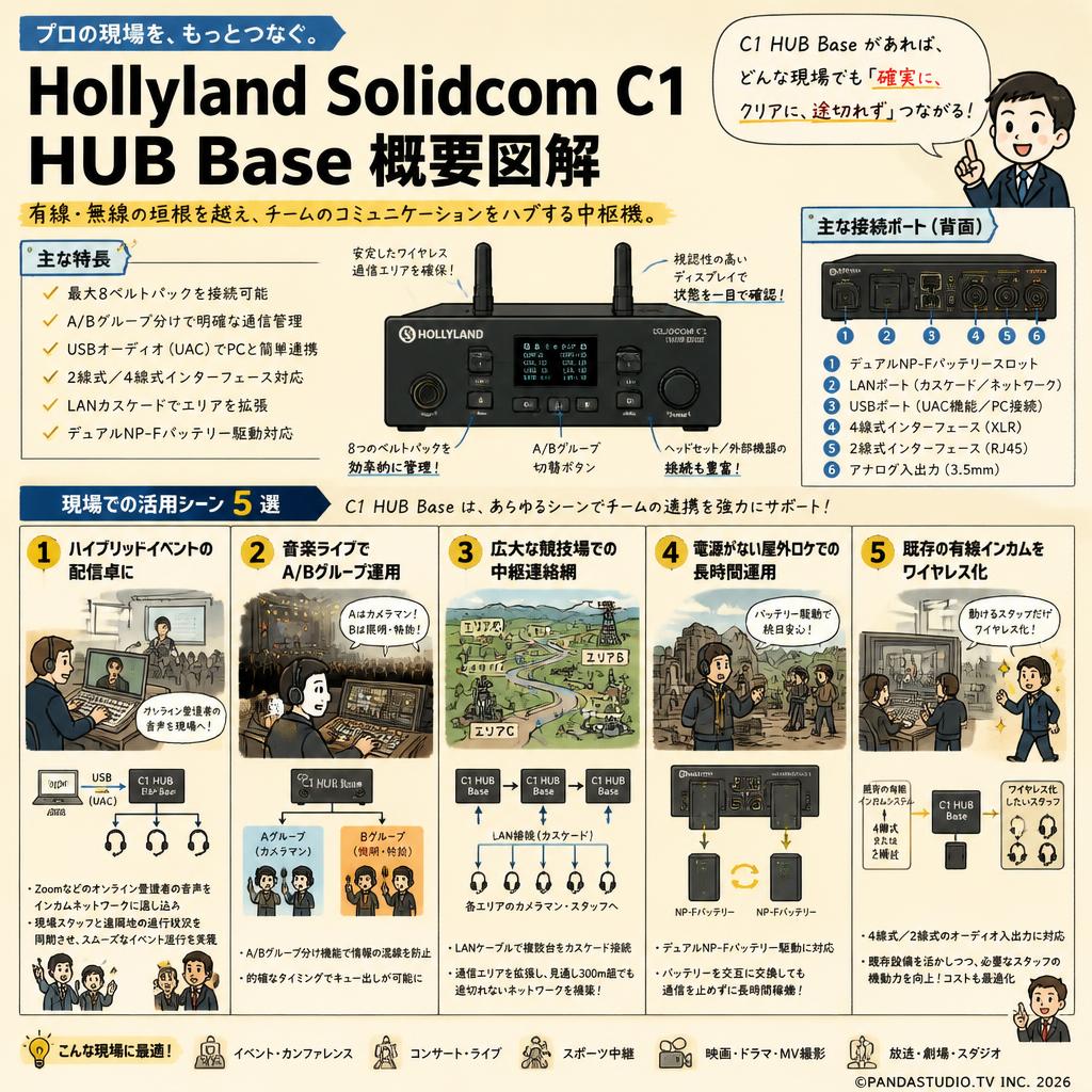 Hollyland Solidcom C1 HUB Base 用途