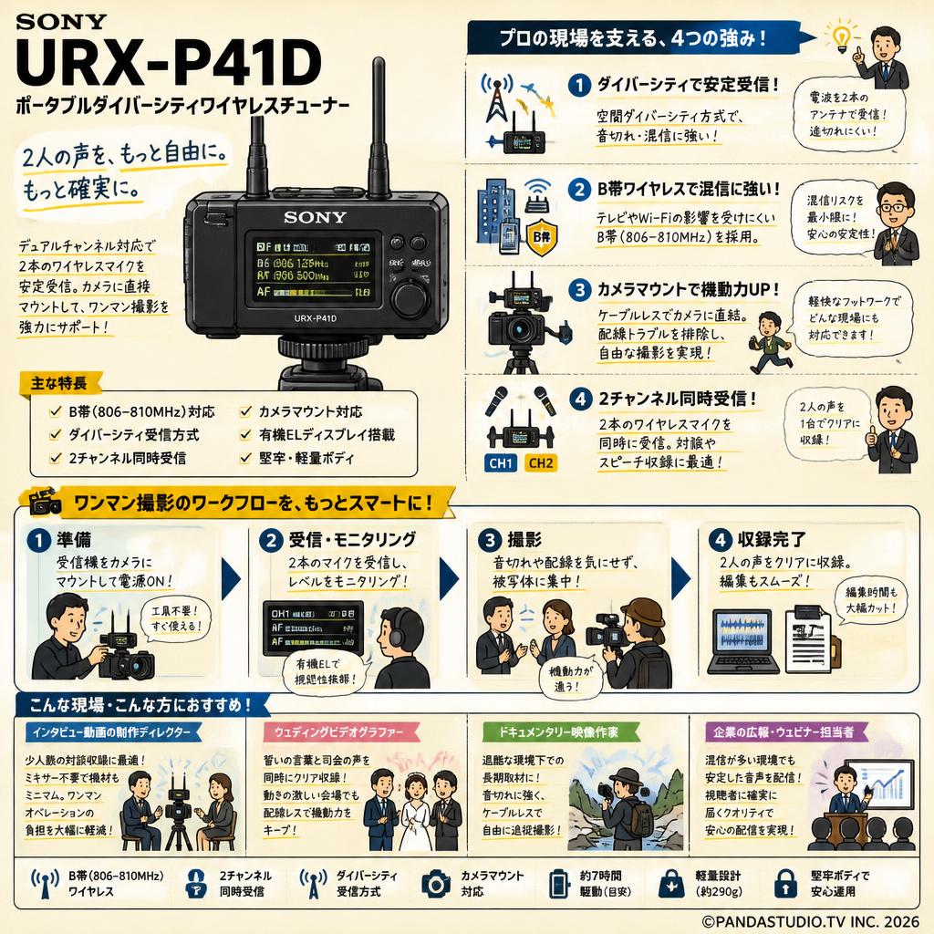 SONY URX-P41D ポータブルダイバーシティワイヤレスチューナー おもな対象のお客様