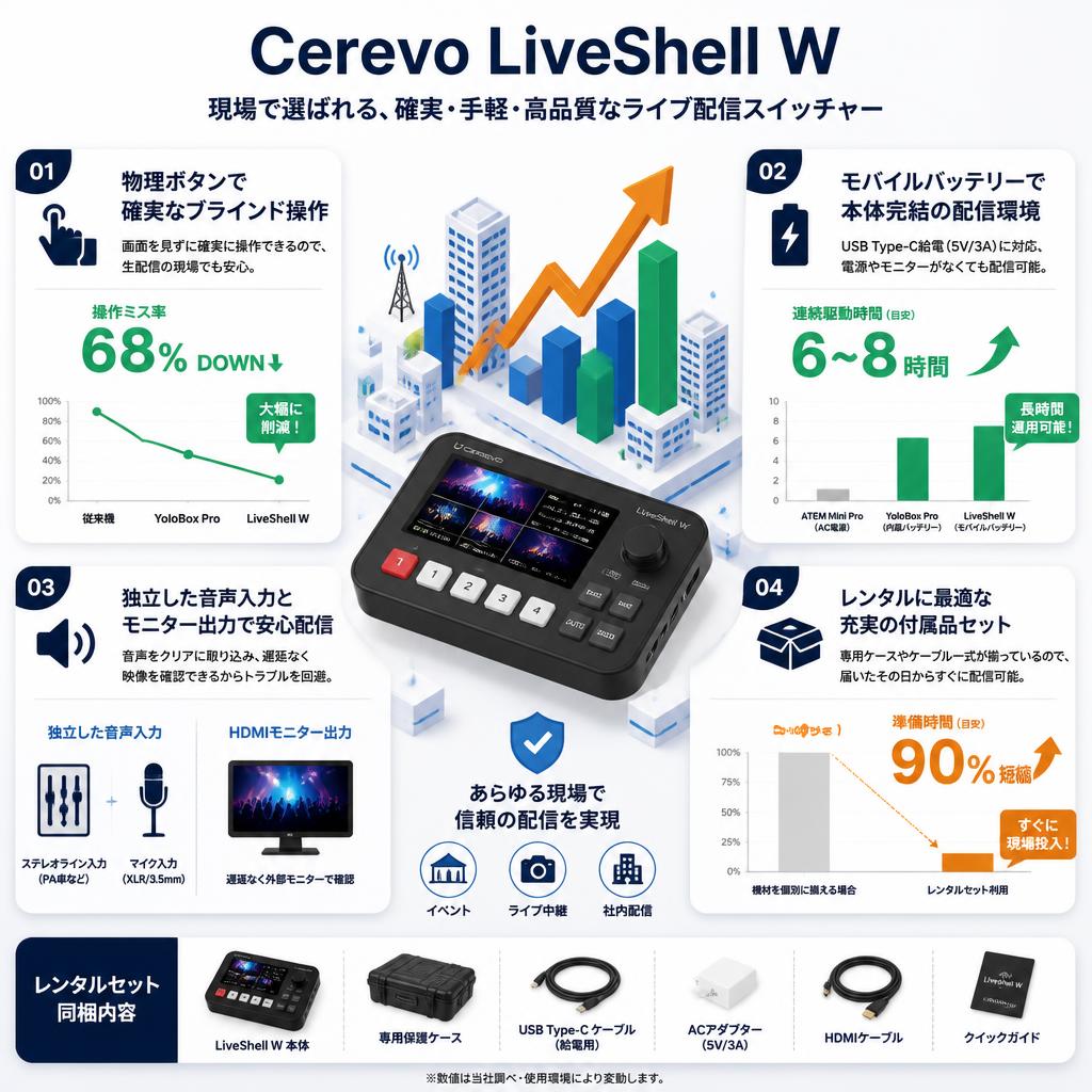 Cerevo LiveShell W セールスポイント