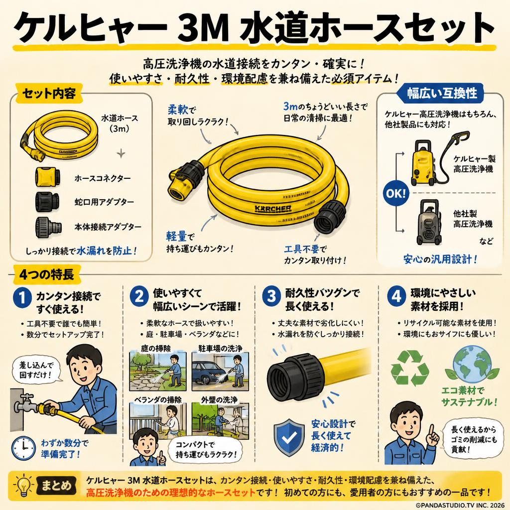 ケルヒャー 3M 水道ホースセット 概要