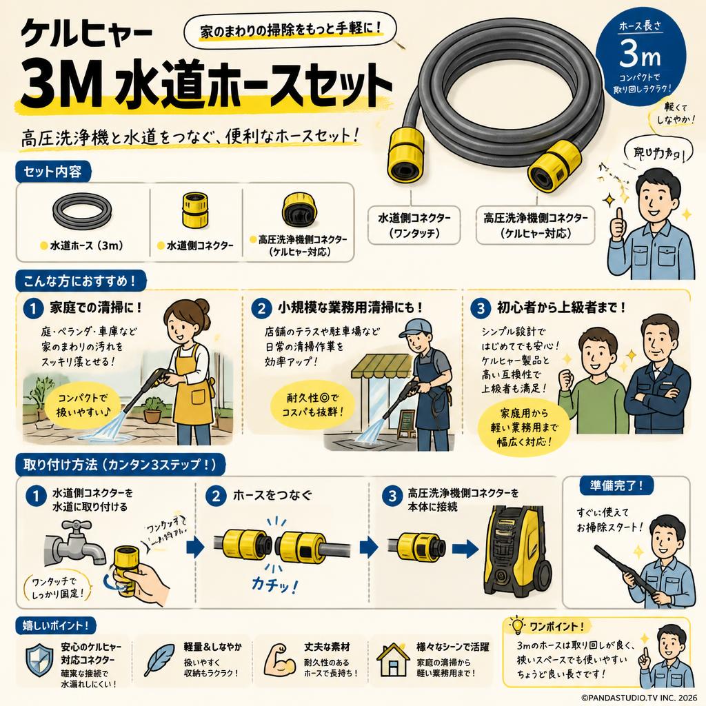 ケルヒャー 3M 水道ホースセット おもな対象のお客様