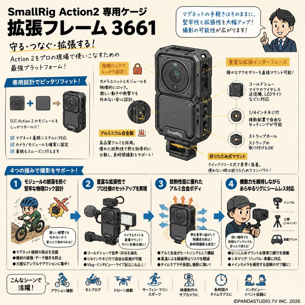 SmallRig Action2 専用ケージ 拡張フレーム 3661 概要
