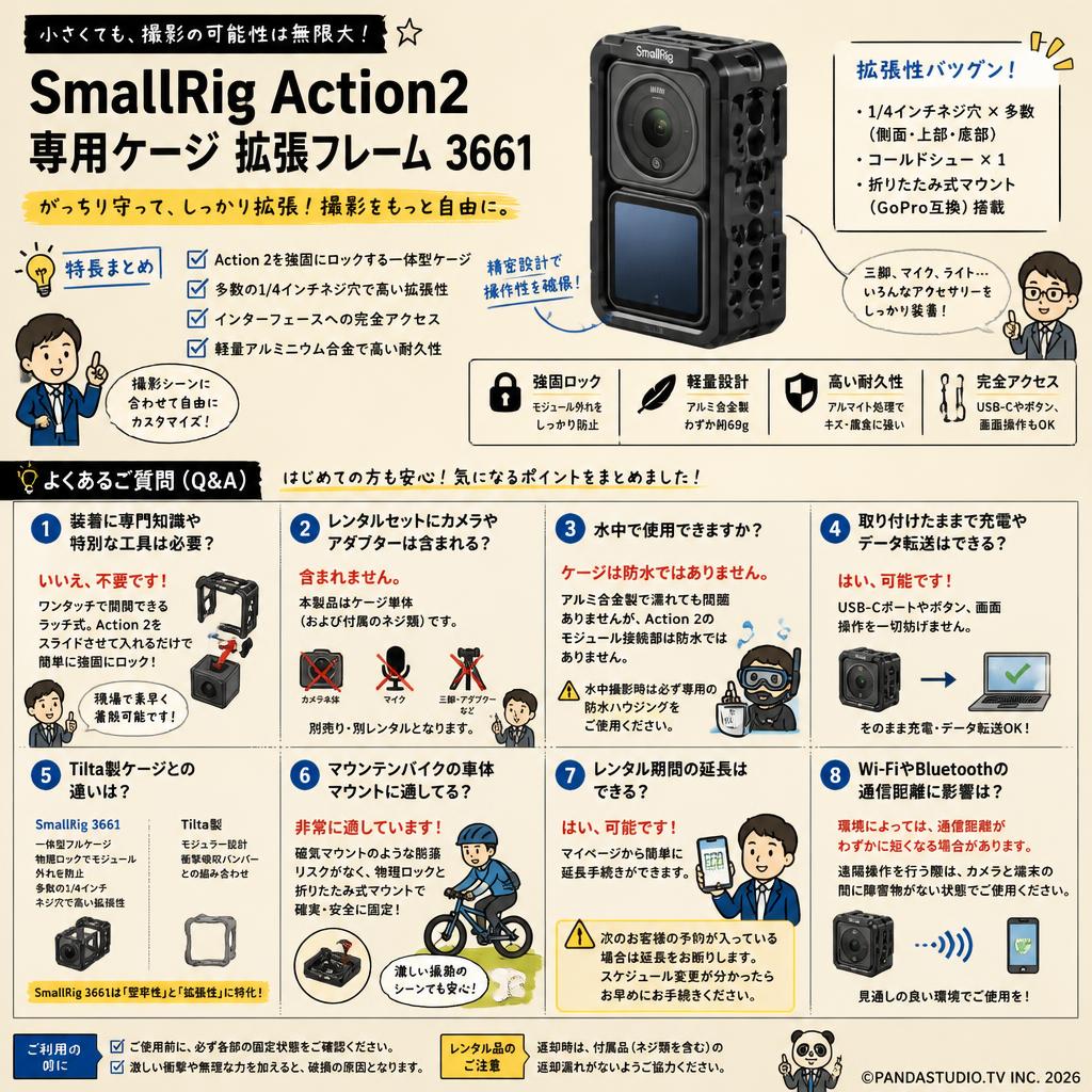 SmallRig Action2 専用ケージ 拡張フレーム 3661 FAQ（よくある質問と答え）