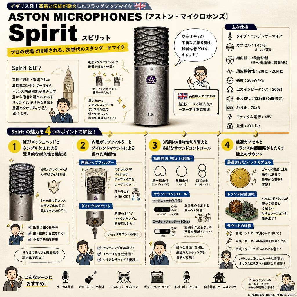ASTON MICROPHONES【アストン・マイクロホンズ 】Spirit | パンダ