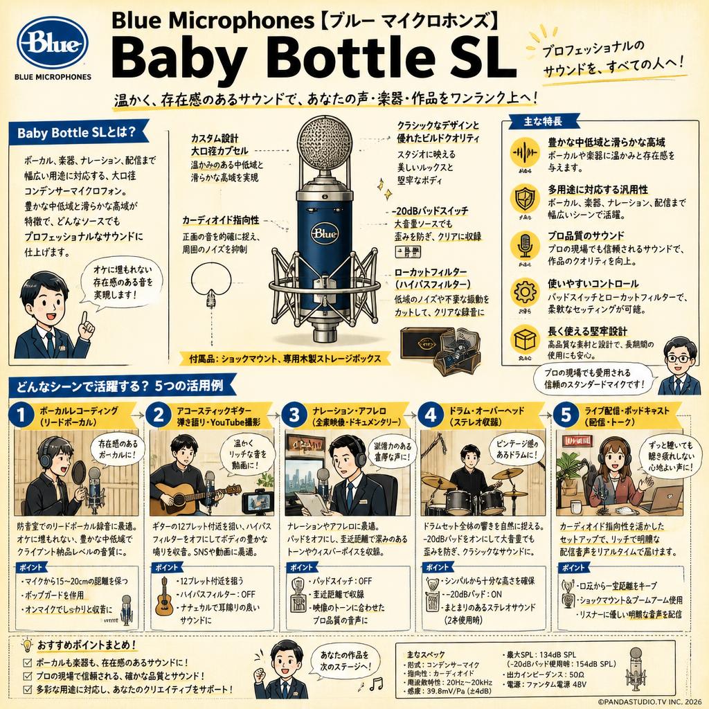 Blue Microphones【ブルー マイクロホンズ】Baby Bottle SL 用途