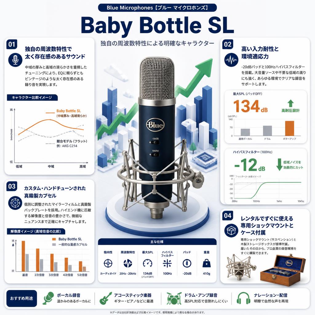 Blue Microphones【ブルー マイクロホンズ】Baby Bottle SL セールスポイント