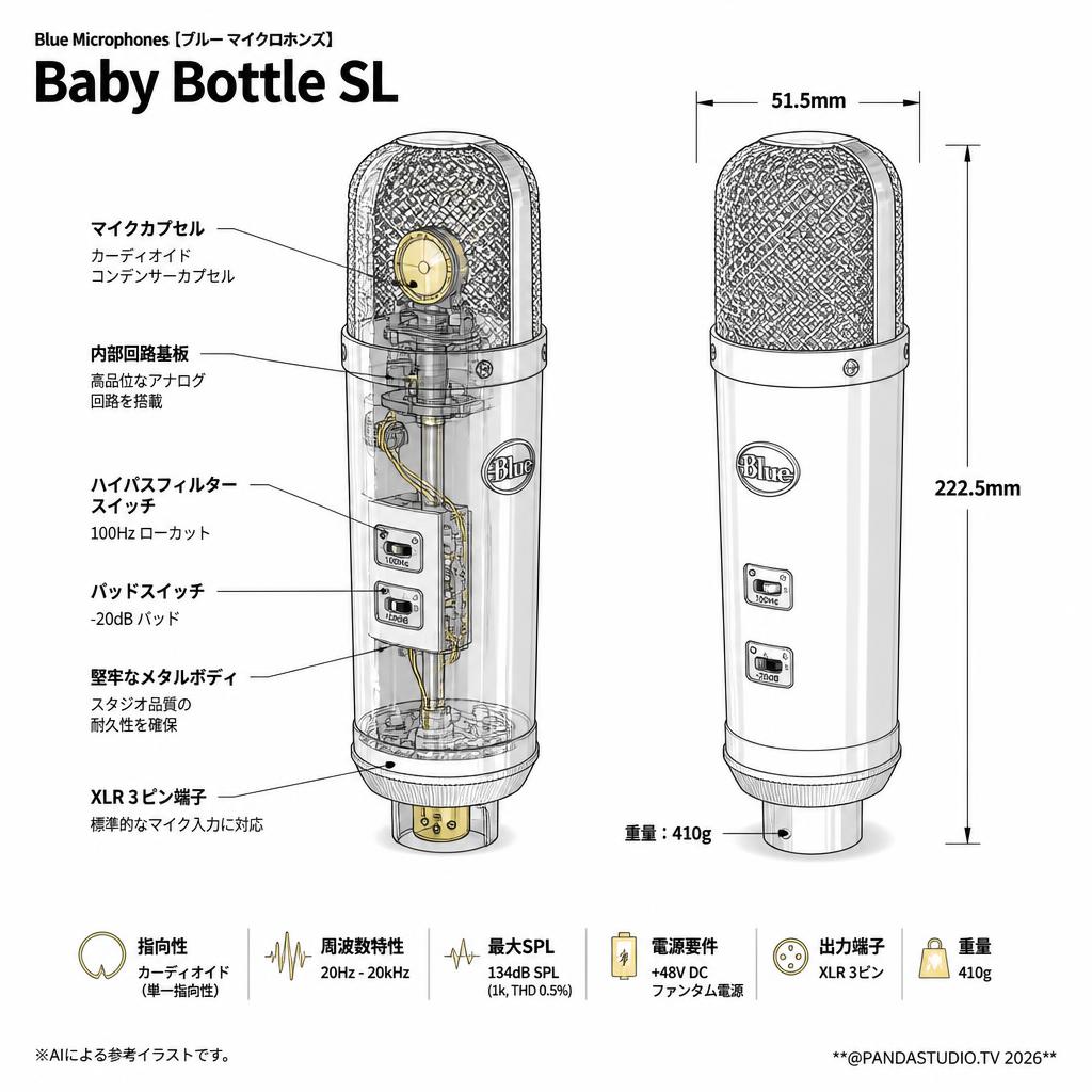 Blue Microphones【ブルー マイクロホンズ】Baby Bottle SL スペック