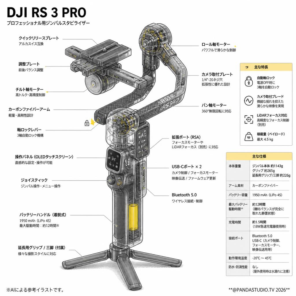 DJI RS 3 Pro スペック