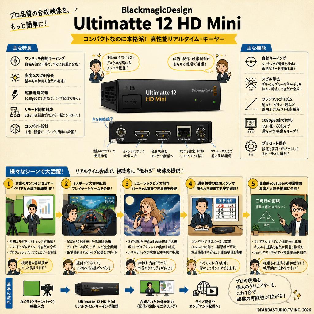 BlackmagicDesign Ultimatte 12 HD Mini 用途