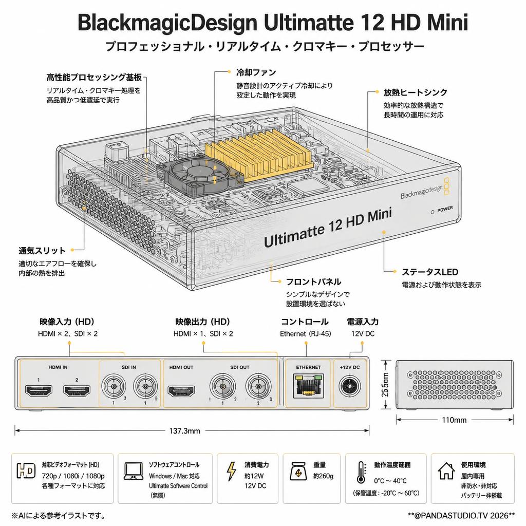 BlackmagicDesign Ultimatte 12 HD Mini スペック