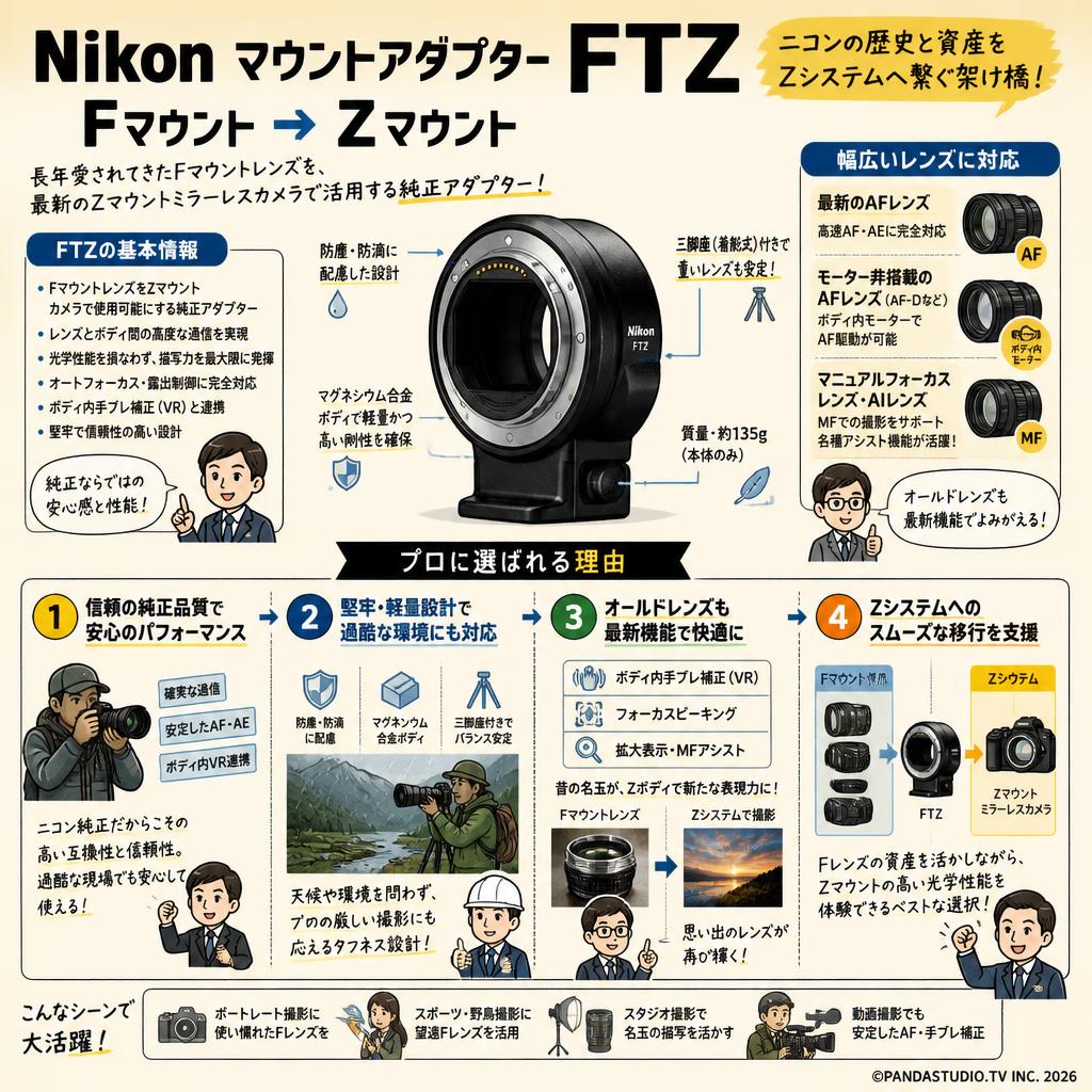 Nikon マウントアダプターFTZ Fマウント→Zマウント 概要