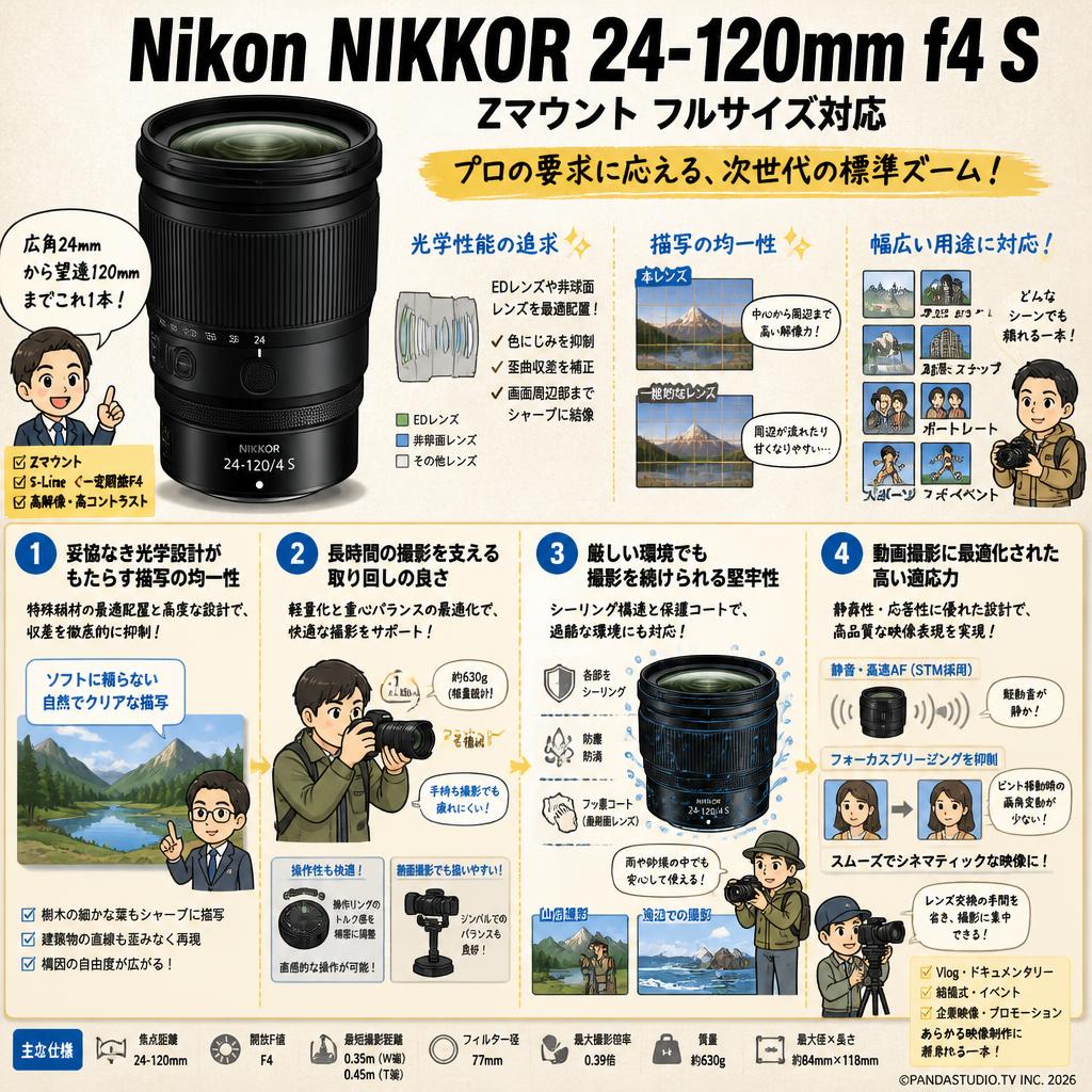 Nikon NIKKOR 24-120mm f4 S Zマウント フルサイズ対応 概要