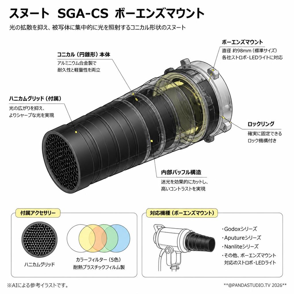 スヌート　SGA-CS　ボーエンズマウント スペック
