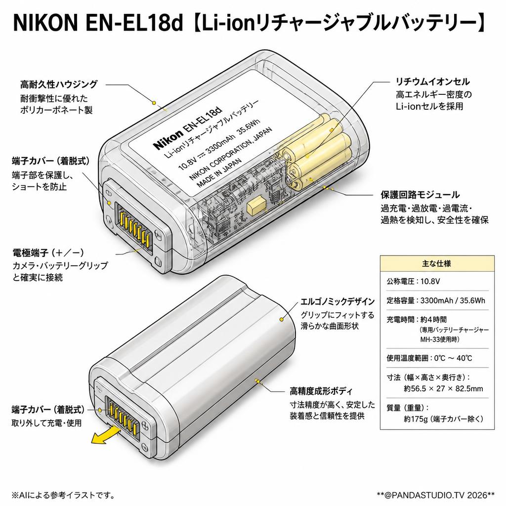 NIKON EN-EL18d 【Li-ionリチャージャブルバッテリー】 スペック