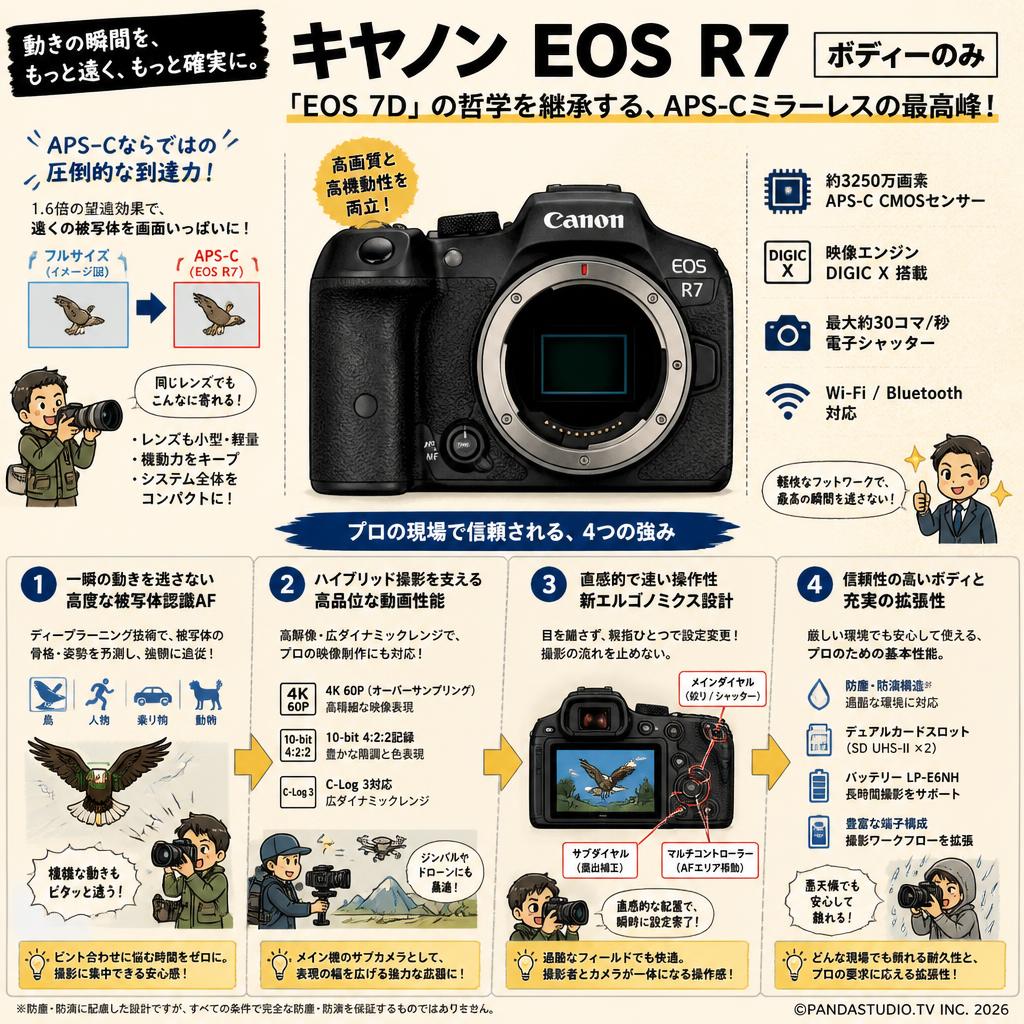 キヤノン EOS R7 ボディーのみ | パンダスタジオ・レンタル公式サイト