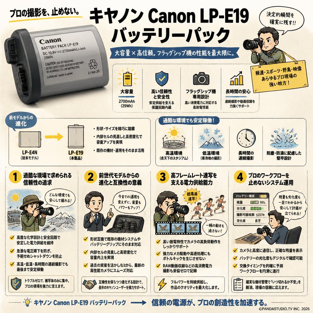 キヤノン Canon LP-E19 バッテリーパック 概要