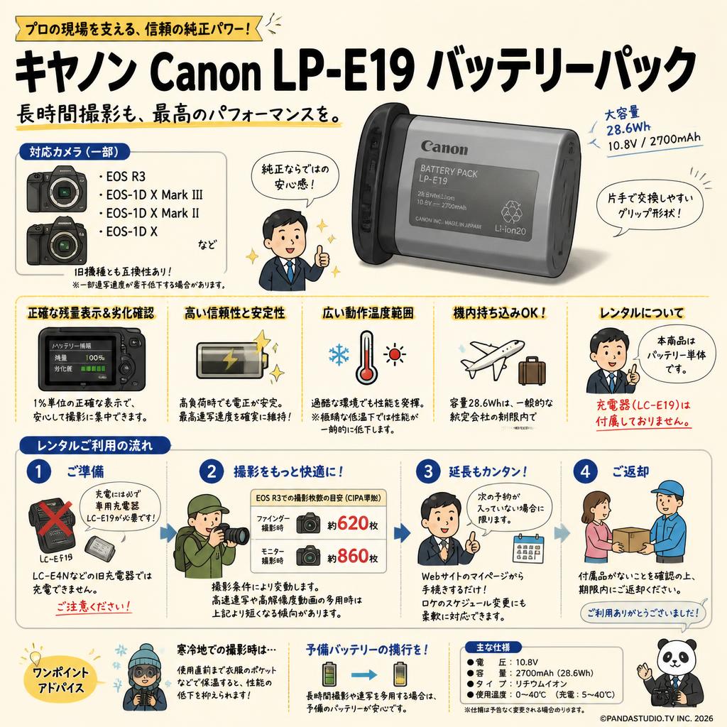 キヤノン Canon LP-E19 バッテリーパック FAQ（よくある質問と答え）