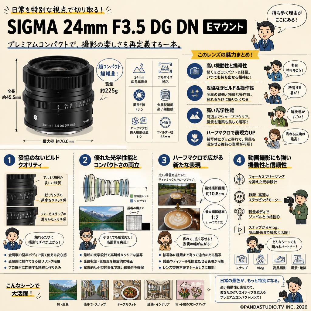 SIGMA 24mm F3.5 DG DN  Eマウント 概要