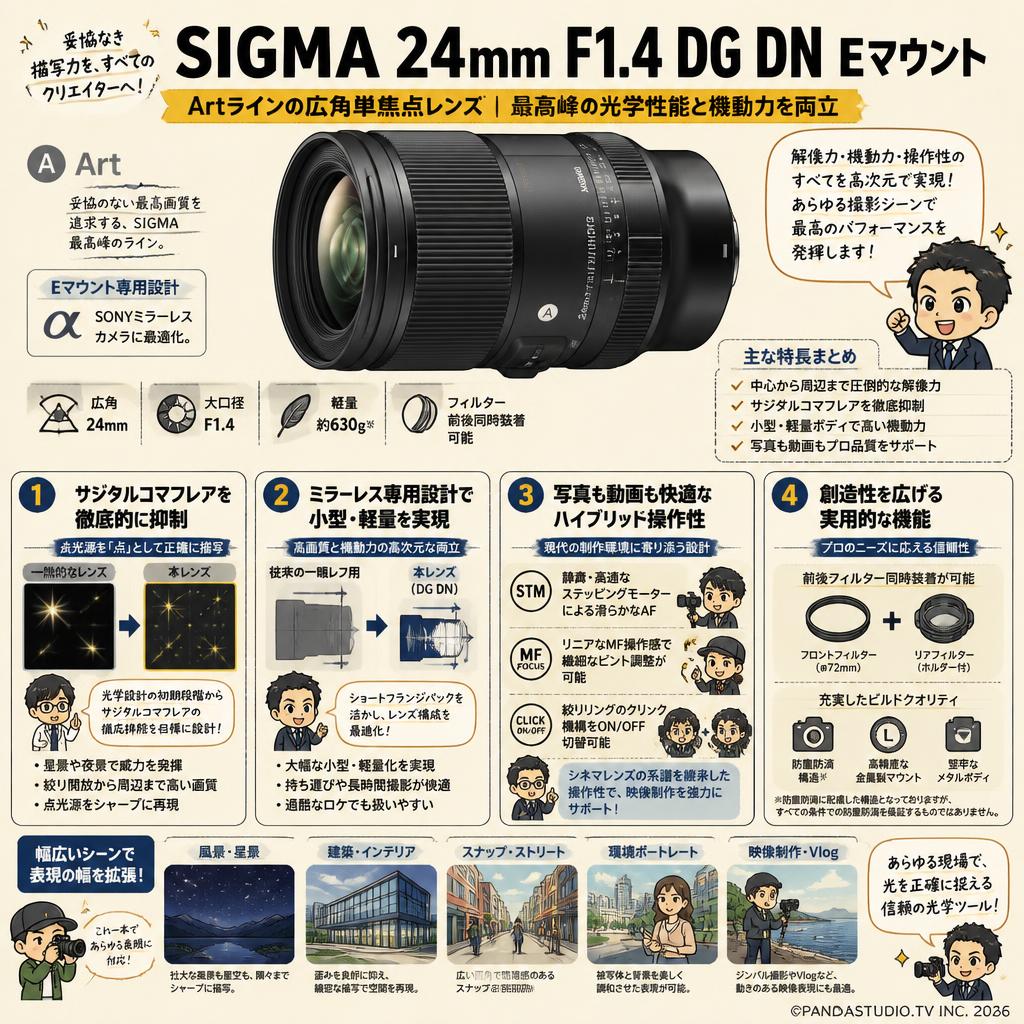 SIGMA 24mm F1.4 DG DN Eマウント 概要