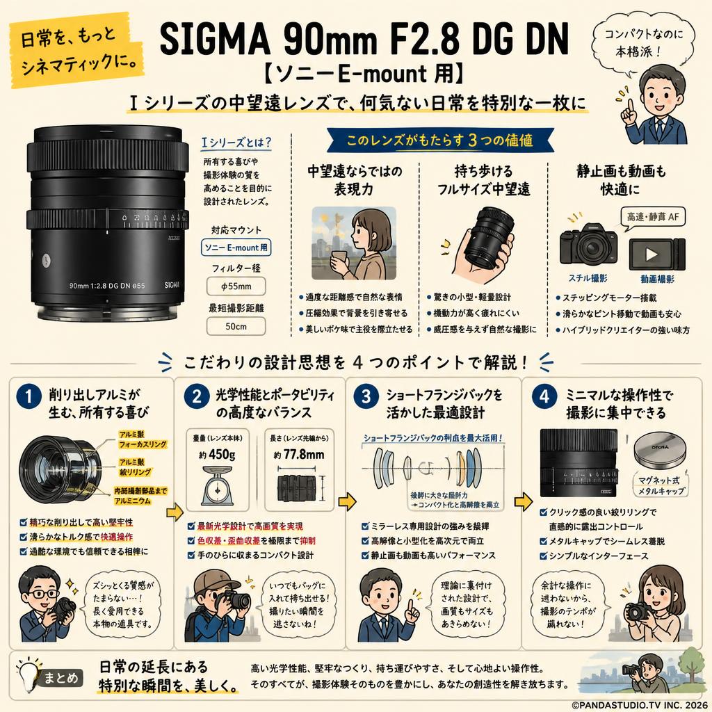 SIGMA 90mm F2.8 DG DN [ソニーE-mount 用] 概要