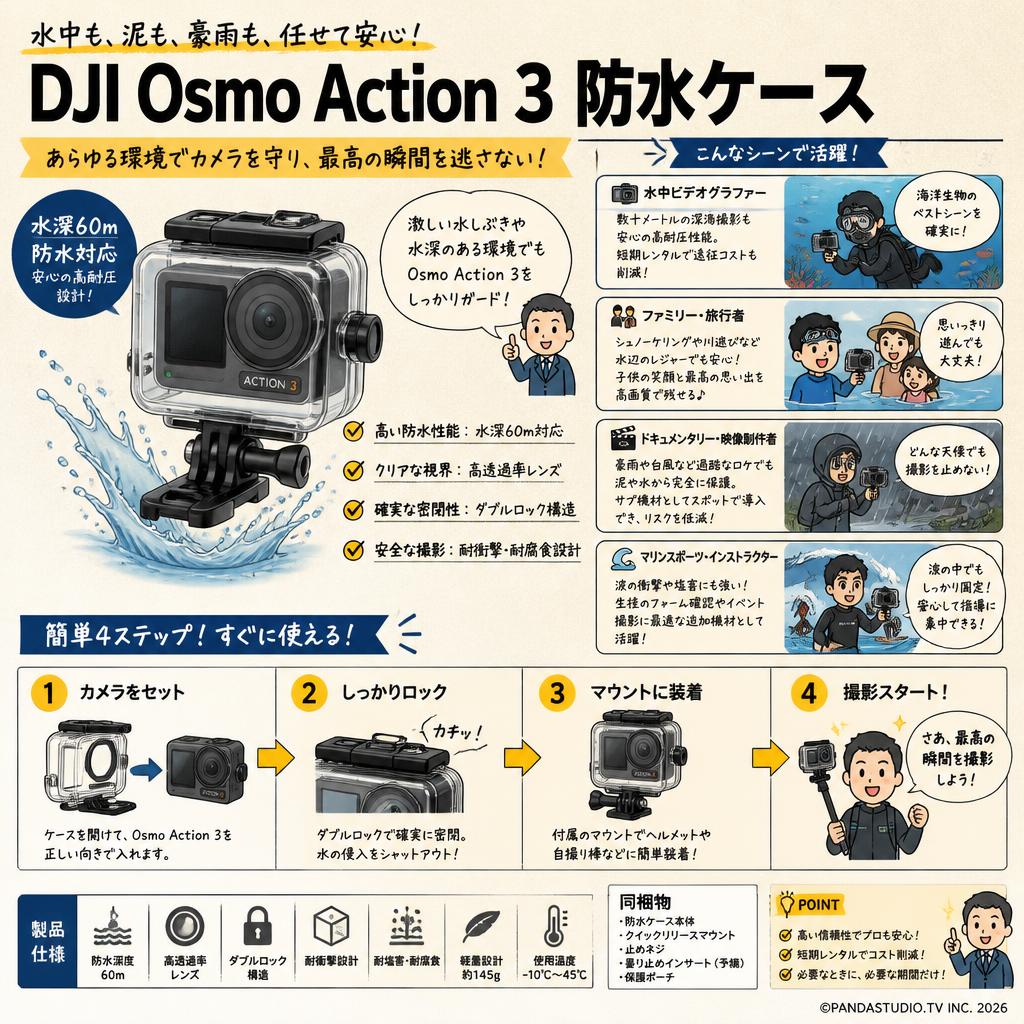 DJI Osmo Action 3 防水ケース おもな対象のお客様