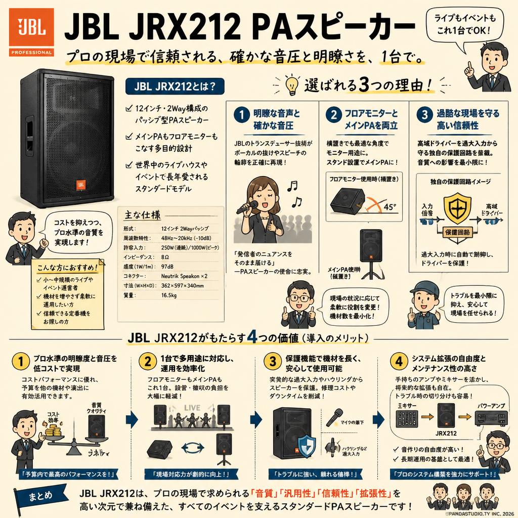 JBL JRX212 PAスピーカー 概要