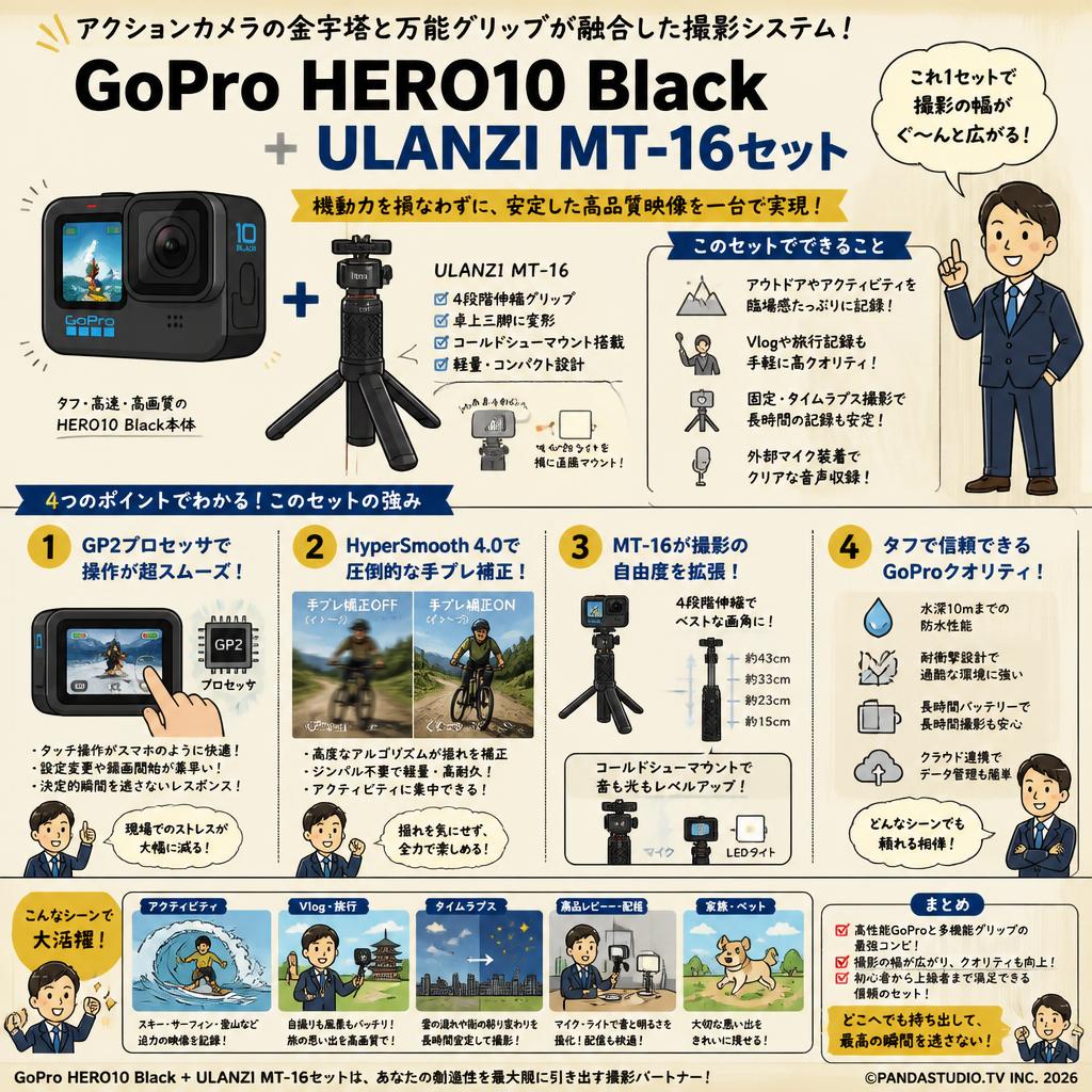 GoPro HERO10 Black + ULANZI MT-16セット 概要