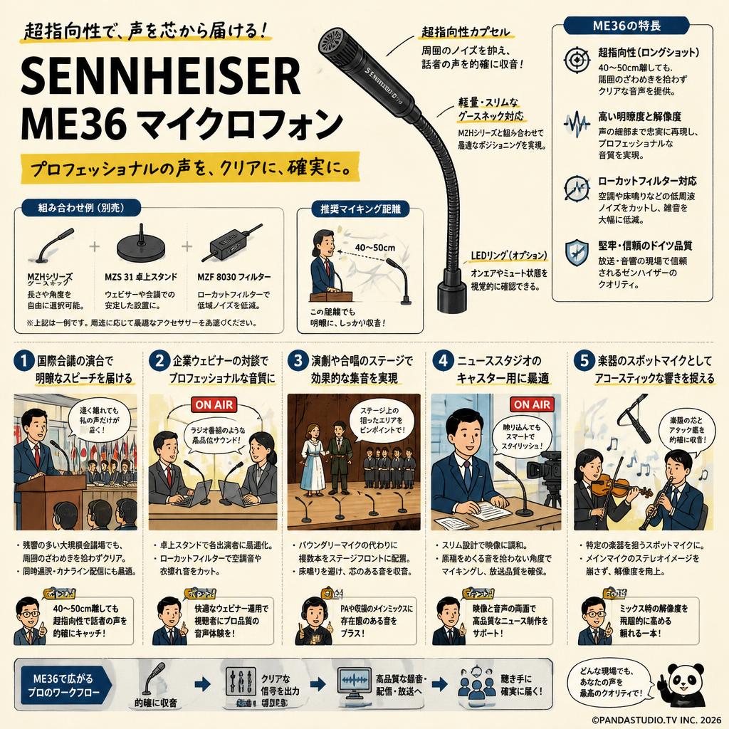 SENNHEISER  ME36 マイクロフォン 用途