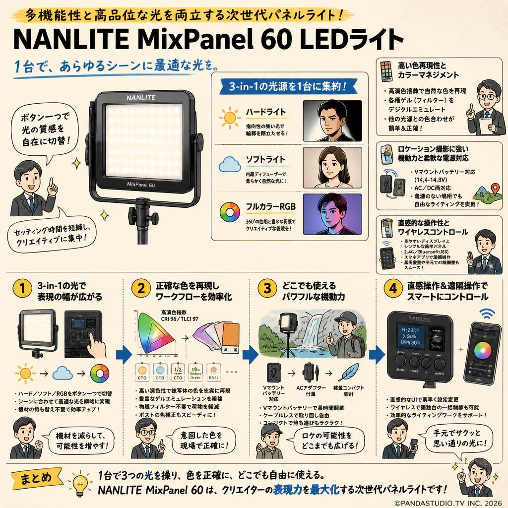 NANLITE MixPanel 60 LEDライト 概要