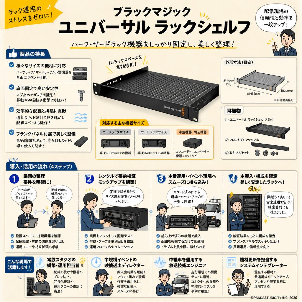 Blackmagic Universal Rack Shelf おもな対象のお客様
