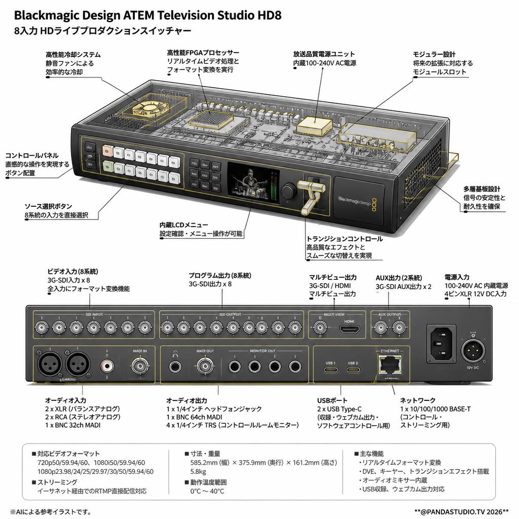 Blackmagic Design ATEM Television Studio HD8 スペック
