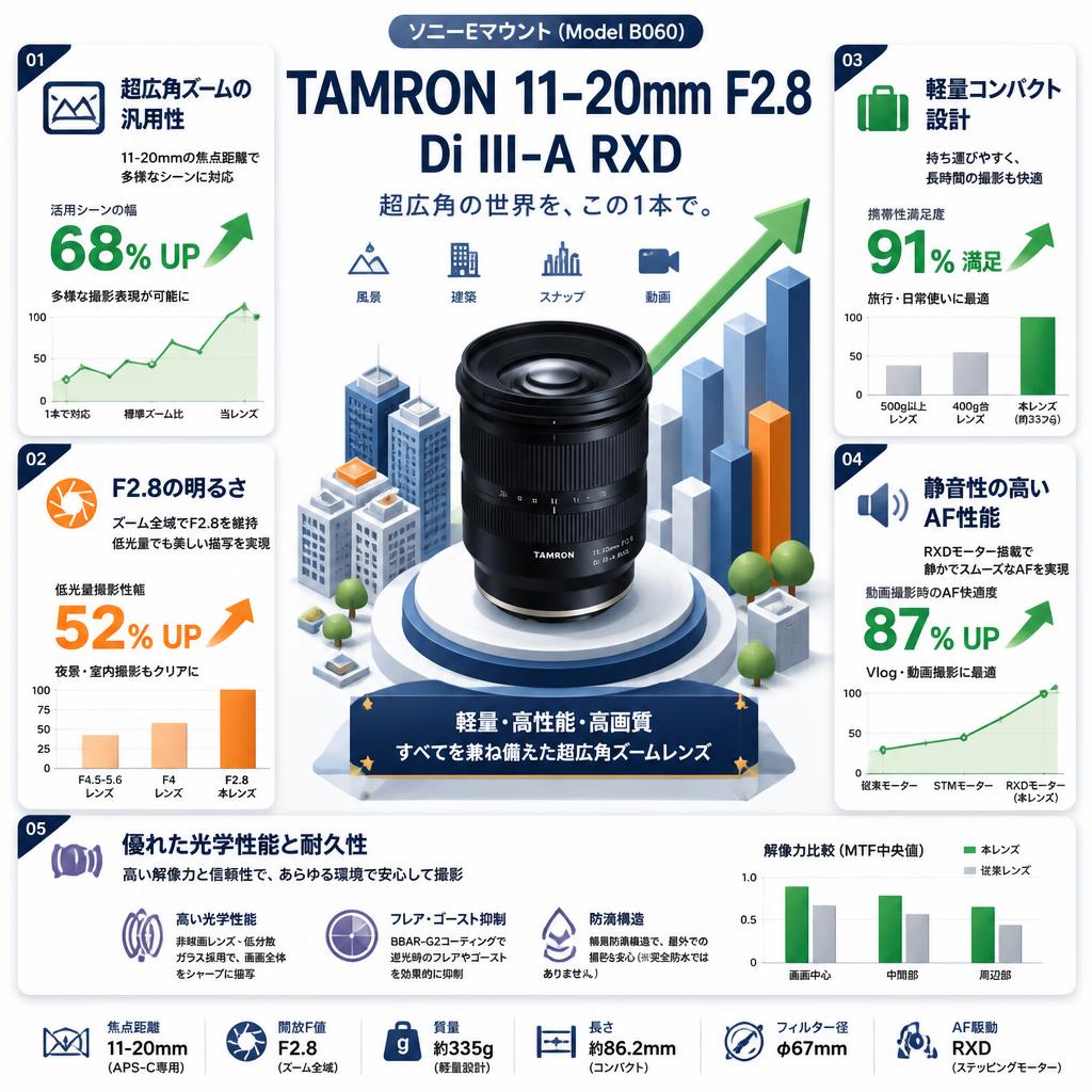 TAMRON 11-20mm F2.8 Di III-A RXD ソニーEマウント ( Model B060 ) セールスポイント