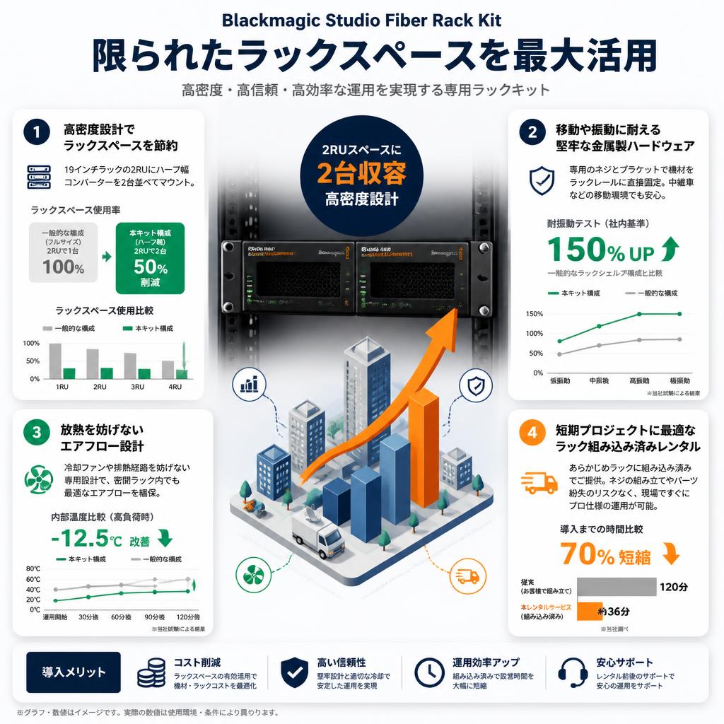 Blackmagic Studio Fiber Rack Kit セールスポイント