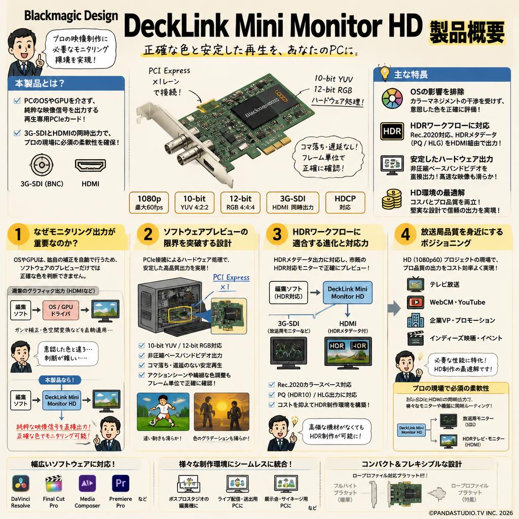 Blackmagic Design DeckLink Mini Monitor HD 概要