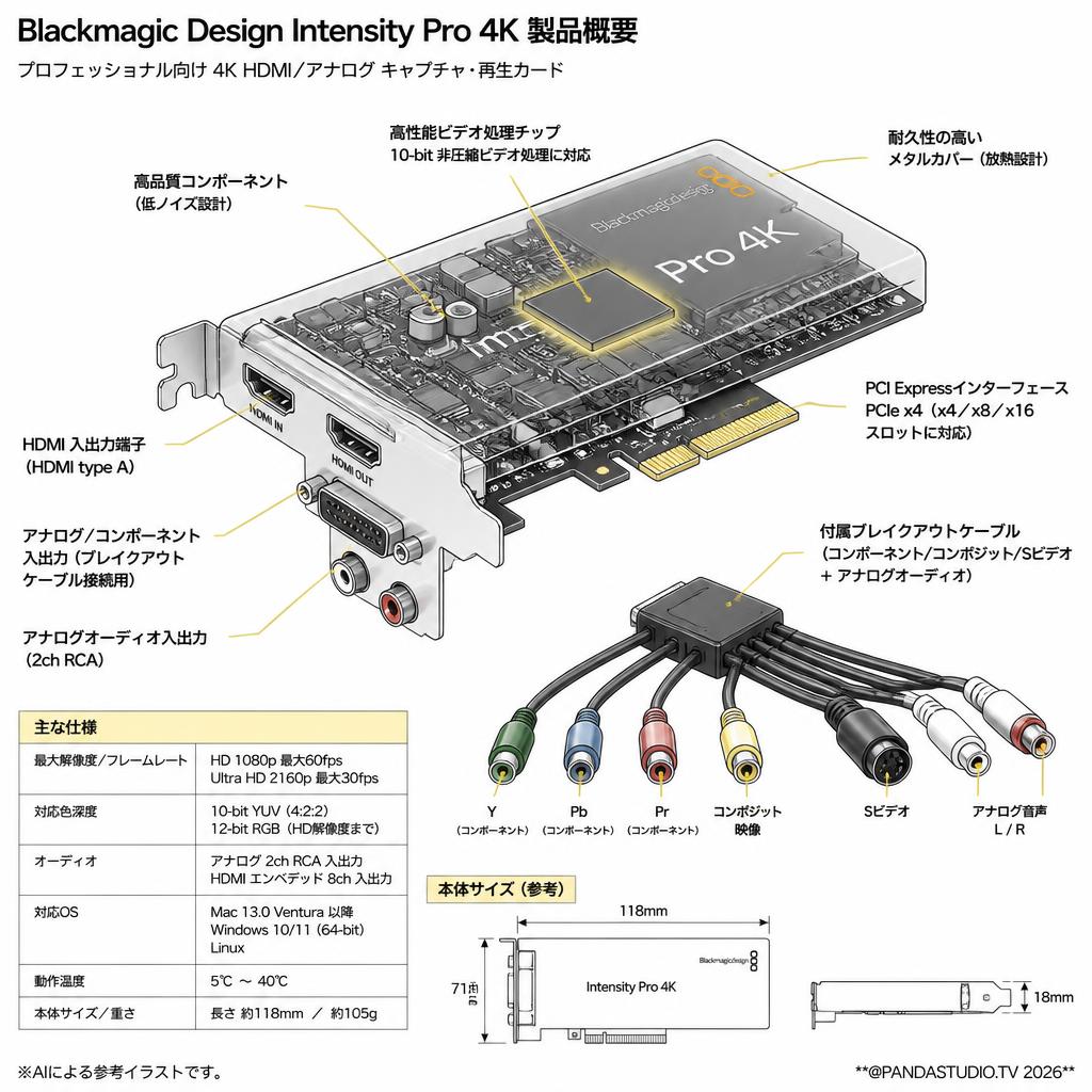 Blackmagic Design Intensity Pro 4K スペック