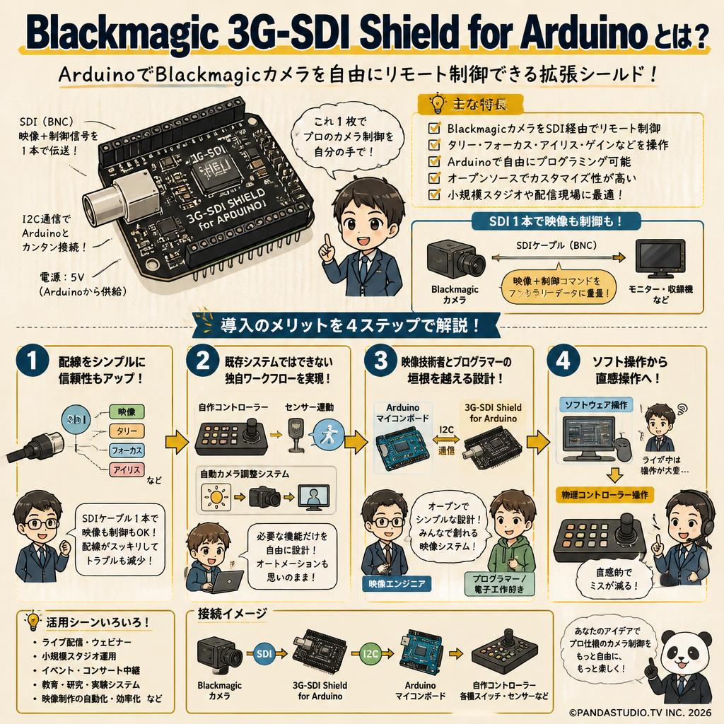 Blackmagic 3G-SDI Shield for Arduino 概要