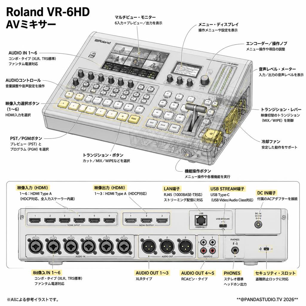 Roland VR-6HD  AVミキサー スペック