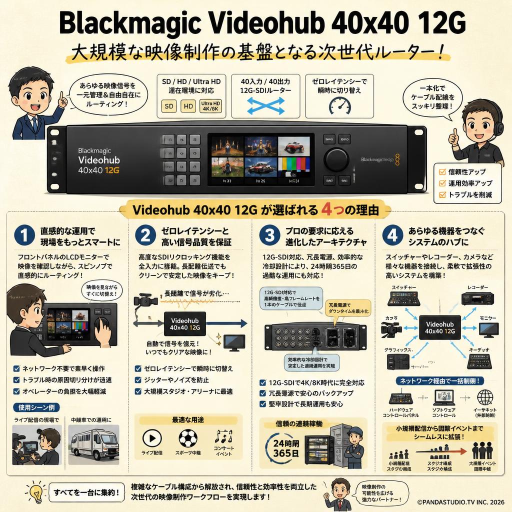 Blackmagic Videohub 40x40 12G 概要