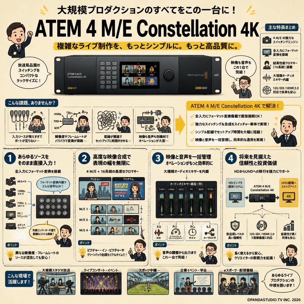 Blackmagic Design ATEM 4 M/E Constellation 4K 概要