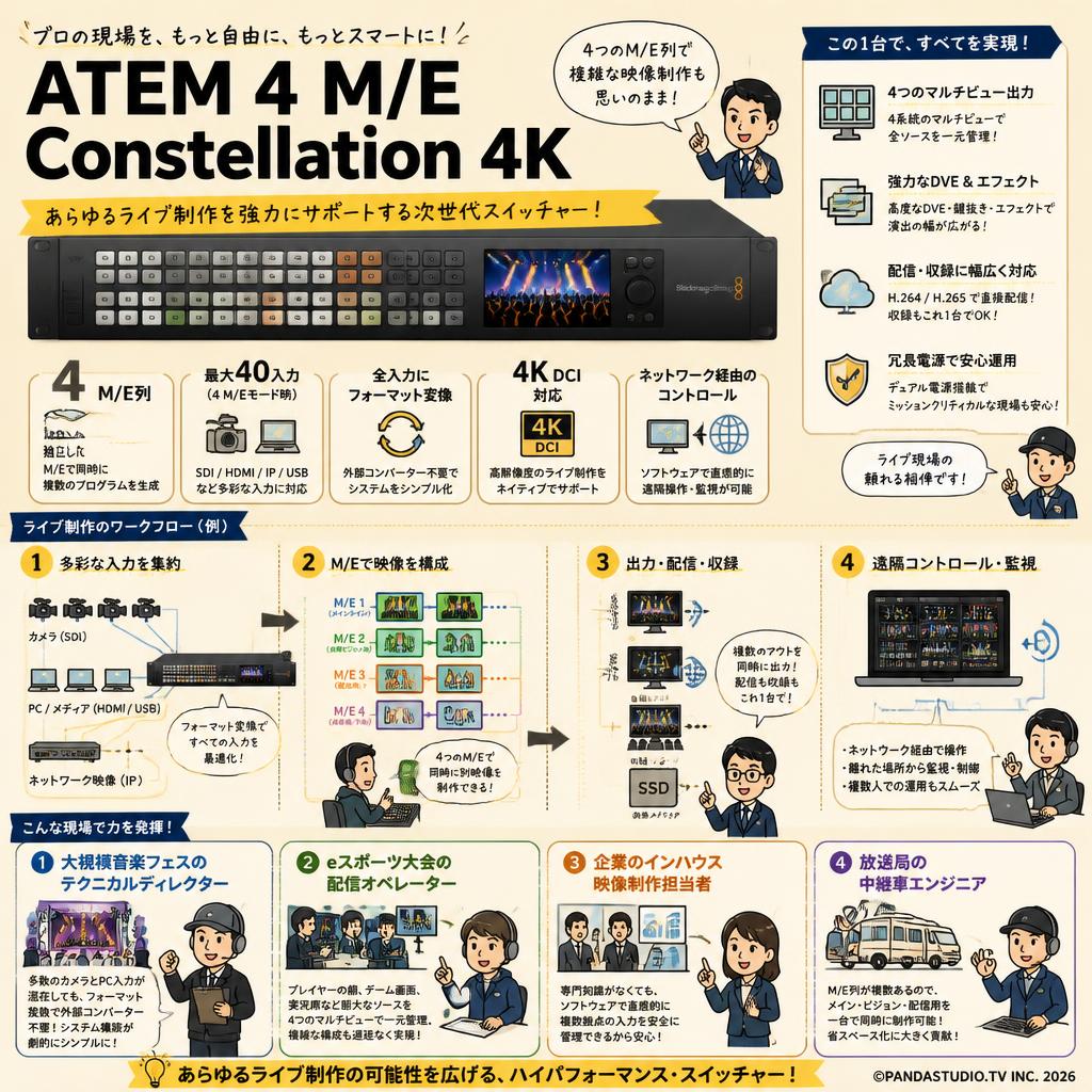 Blackmagic Design ATEM 4 M/E Constellation 4K おもな対象のお客様