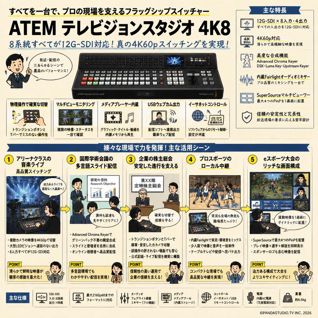 Blackmagic Design ATEM Television Studio 4K8 用途