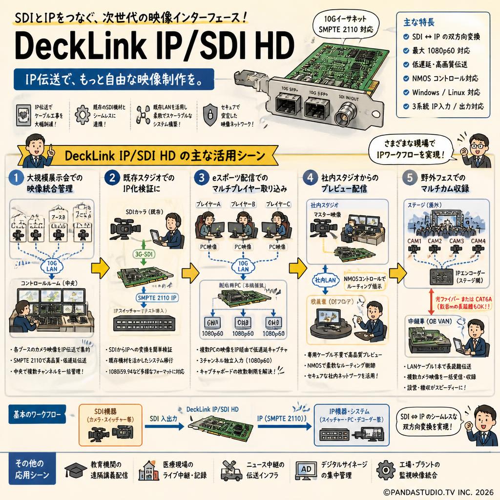 DeckLink IP/SDI HD 用途